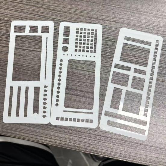 3Pcs Handmade Flexible Record Template Set for Dot Grid Journals Travel-friendly Planner Templates Coils Disc And Rings Stencil for Notebooks