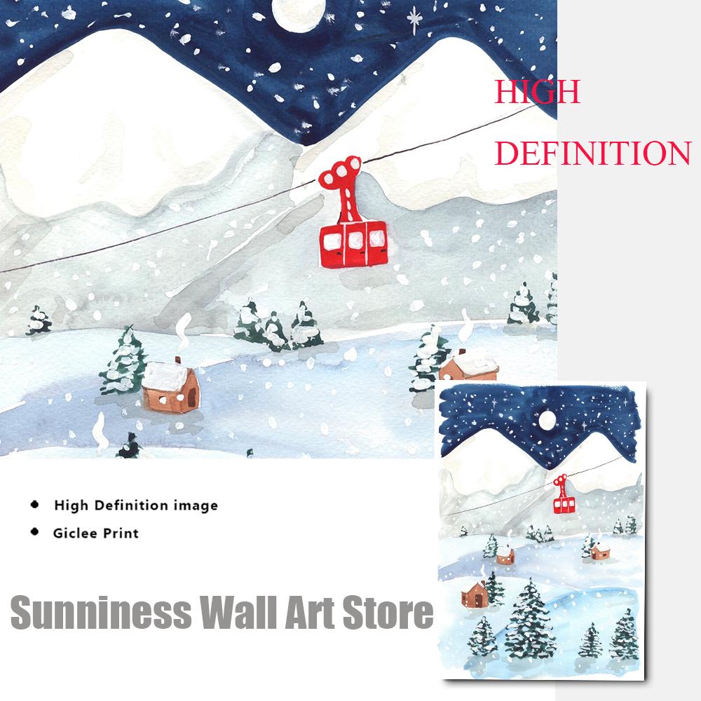 Weihnachten Schneemänner Singende Tänzerin Saisonale Wand Kunst Leinwand Malerei Nordic Poster Und Drucke Rentier Bilder Room Home Decor