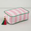 Large Striped Travel Toiletry Bag Large Capacity Makeup Bag Portable Cosmetic Bag  Girls