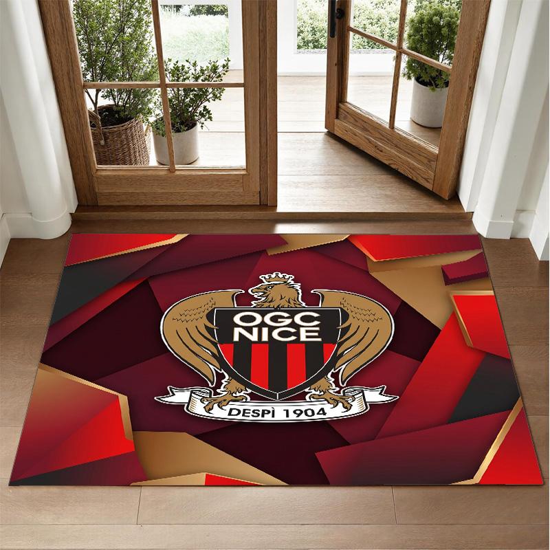OGC Nice FC Design Crystal Velvet Rug Soft Decorative Mat for Bedroom Entrance