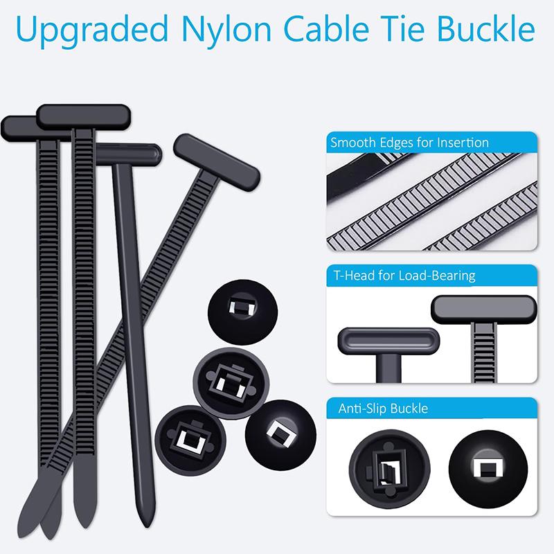 Fibbia autobloccante universale in nylon per fascette stringicavo Fermo automatico Sostituzione viti Strumenti per la gestione delle fascette di fissaggio per la riparazione quotidiana dell'auto