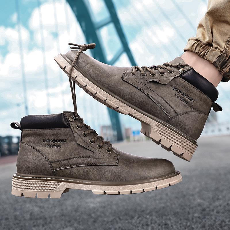 Autumn Winter Men Work Boots Waterproof Outdoor Ankle Boots For Men Tooling Boots