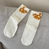 1Pair Cartoon Cat Ladies Cotton Socks Breathable And Comfortable Socks For All Seasons