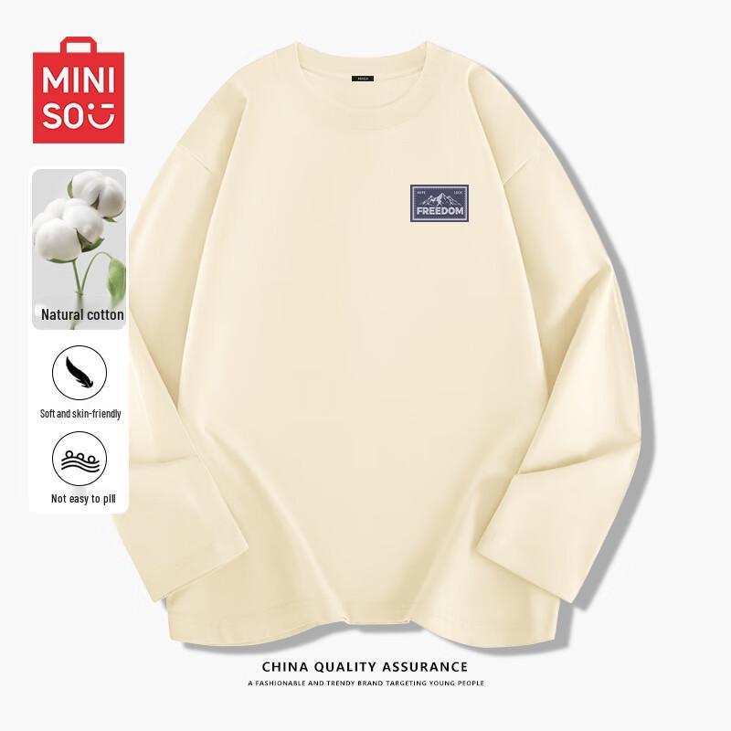 MINISO Men s Pure Cotton Long Sleeve T-Shirt L