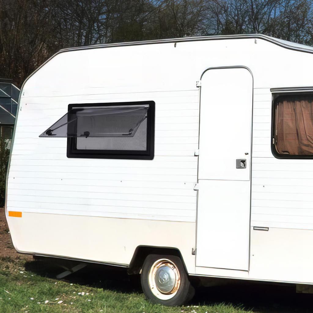 Caravan Outward Opening Vent Window 900 x 500 mm Van Window Caravan Folding Window Adjustable Angle for Campers and Trailers