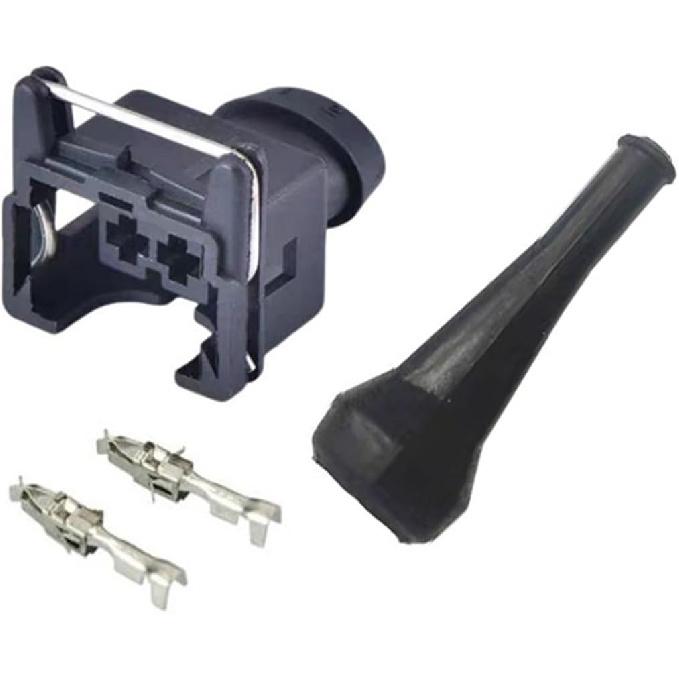 

5Set 2 Pin EV1 Junior Power Timer Plug With Rubber Boot Injector Connector Rrepair Kits(5set with boot) 5set with boot