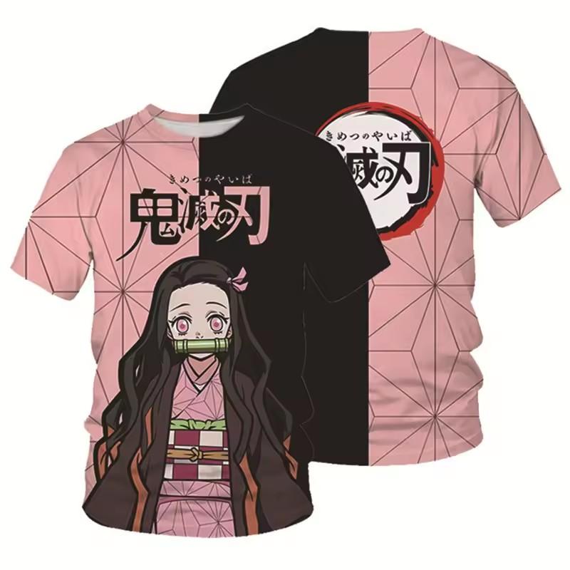 Demon Slayer T-Shirts Anime Kimetsu No Yaiba 3D Print Streetwear Men Fashion Oversized T Shirt Tees Tops Clothing