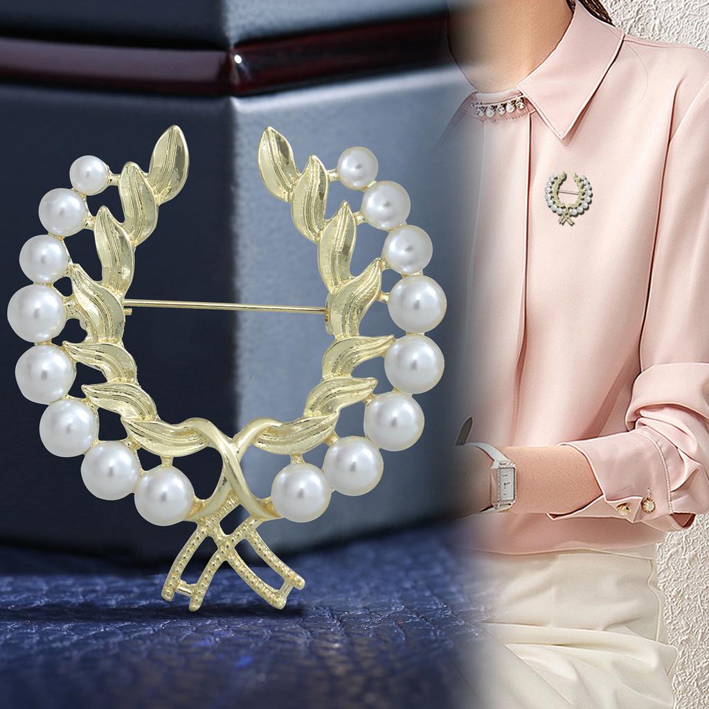 Brooch Female Niche Imitation Pearl Corsage Wholesale Anti-light High-end Pin Buckle Suit Fixed Clothing Accessories Collar Pin