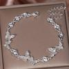 New Zircon Butterfly Bracelet for Women, Popular On Social Media, Korean Version, Simple and Stylish, Personalized, Adjustable Pull-string Bracelet