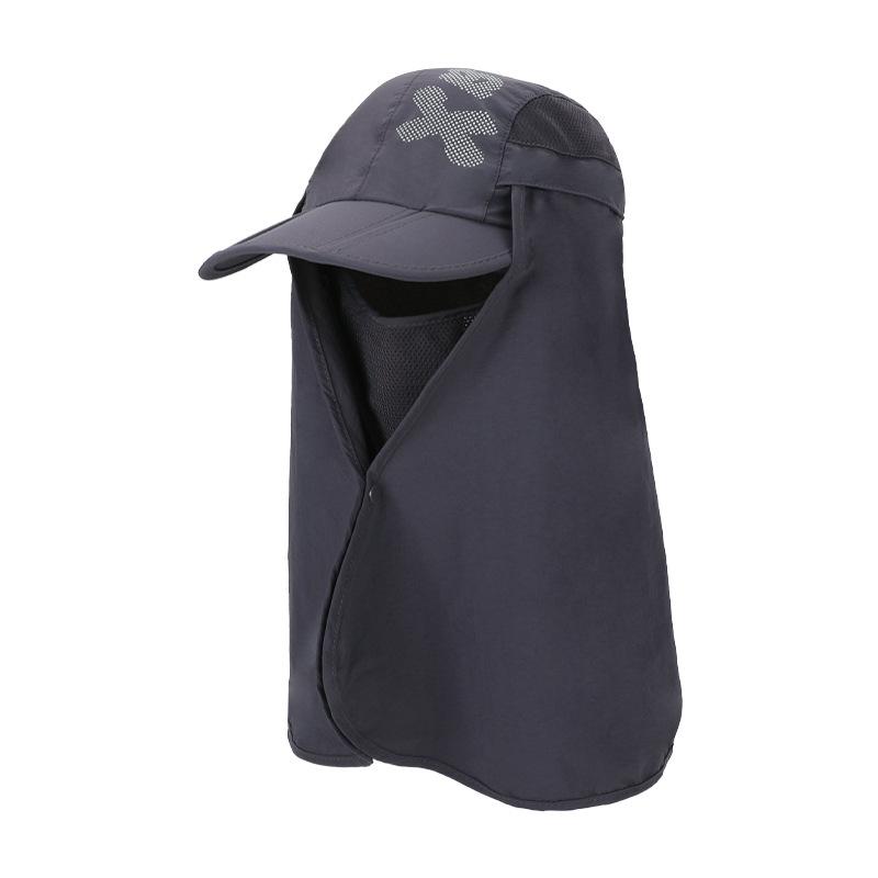 Summer large shawl sun hat outdoor quick drying breathable hat women's mountaineering folding baseball cap men's sun protection cap