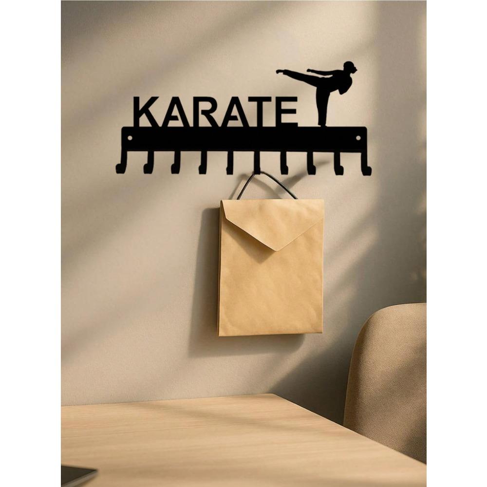 Karate Fighter Metal Wall Art Sports Gym Decor Dynamic Kick Design Premium Craftsmanship Home Office Man Cave Gift
