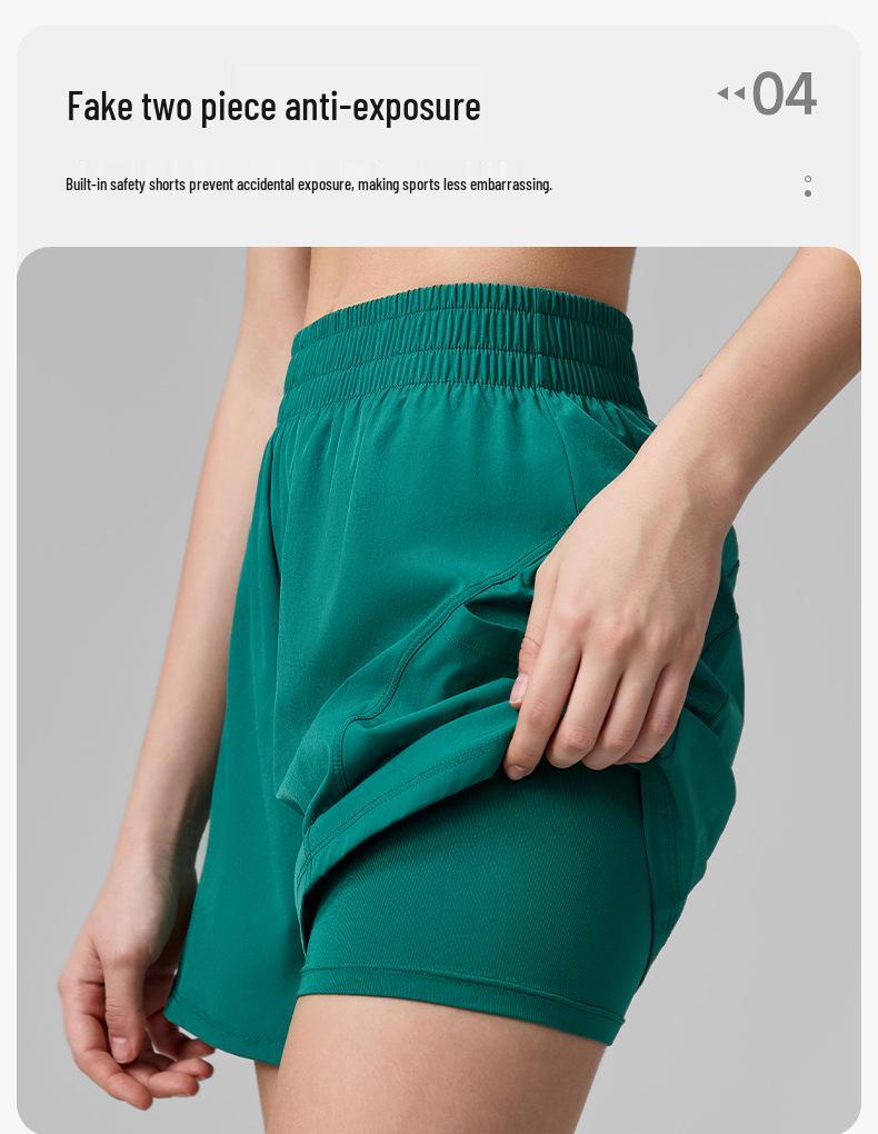 Completo Sportivo Donna Asciugatura Rapida Primavera/Estate 2026: Pantaloncini Anti-Esposizione, Capo Esterno Leggero con Spalline, Biancheria Intima da Yoga.