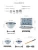Porcelain Bowl & Plate Set - Blue & White Gift Set for Home, Creative Company Opening, Souvenir