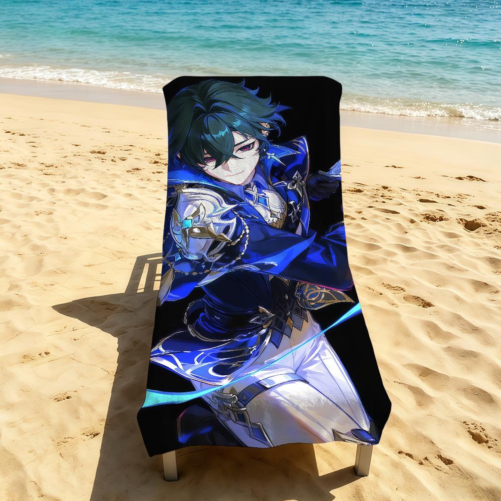 Genshin Impact Loren Towel For Outdoor Camping Beach Towel Super Absorbent Quick-Drying Summer Towel