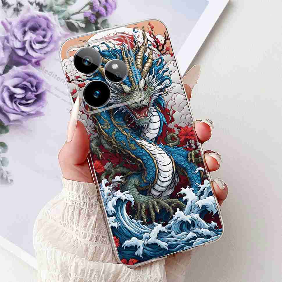 For Realme GT 7 5G 2025 RMX5061 Case Cute Girl New Flowers Soft Silicone TPU Cover For Realme GT7 GT 7T 5G Global Phone Cases
