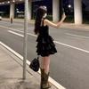 New Spring French Black Suspender Dress Children's Summer Waist French Skinny Temperament Princess Dress