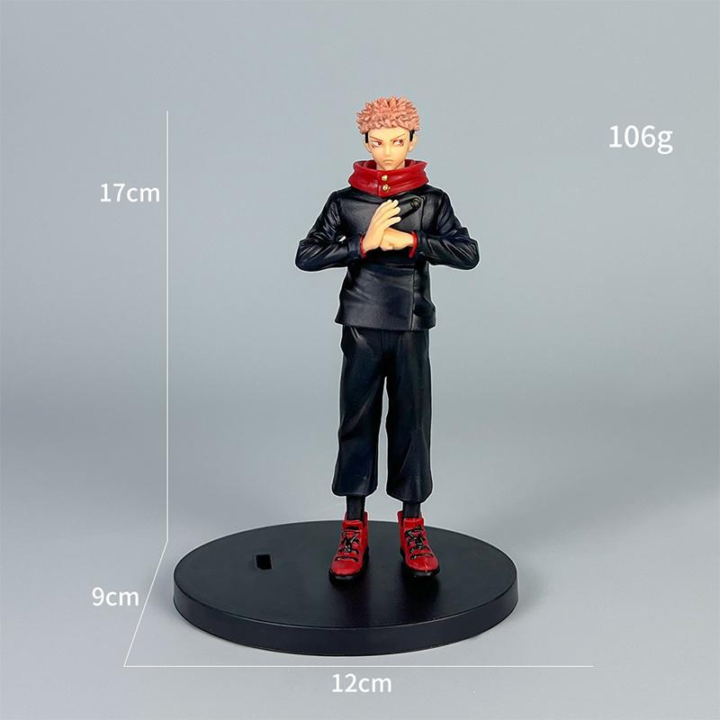 4pcs/set Gojo Satoru Anime Jujutsu Kaisen Action Model Itadori Yuji Seated Noodle Stopper Model Toys Dolls Collection Hobbies