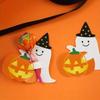 100Pcs Halloween Lollipop Paper Cards Ghost Pumpkin Decoration Candy Holder DIY Party Favor Supplies