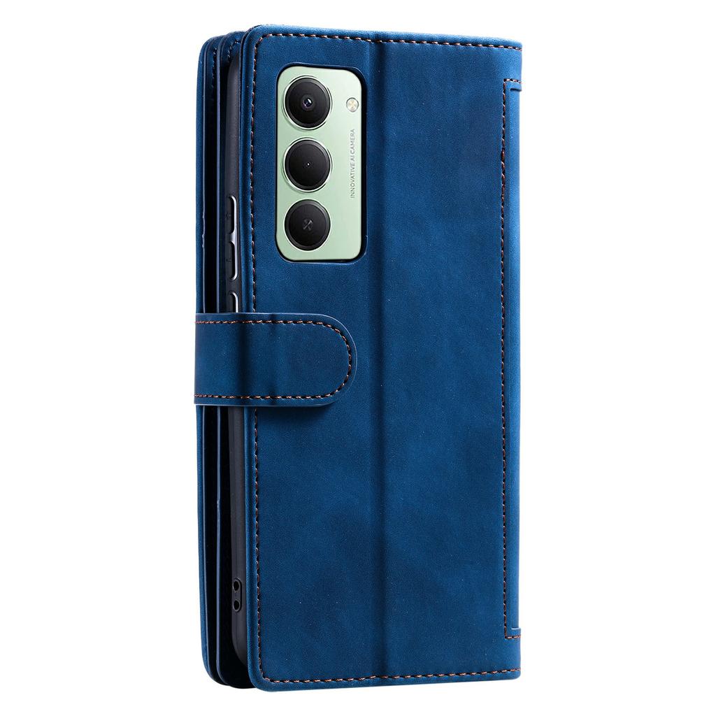 For Xiaomi Redmi 15 5G (Global) (169mm) Case 9 Card Slots Zipper Wallet PU Leather Phone Cover with Wrist Strap