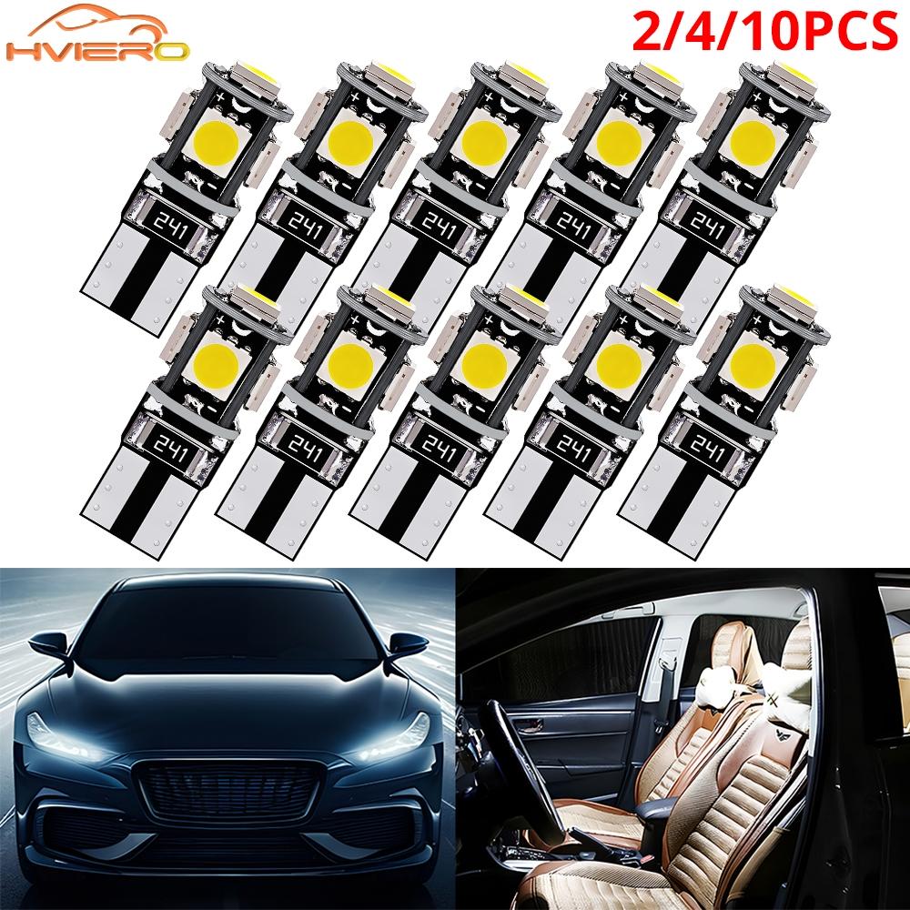 2/4/10Pc T10 W5w Canbus LED Bulb 5050 5smd Car Interior Door Trunk Dome Reading Light Turn Signal Clearance Side Marker Lamp 12V