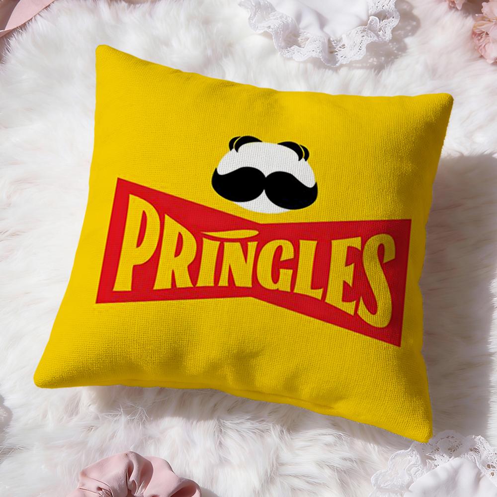 Classic P-Pringles Cushion Cover Premium Comfort Reversible Pillow Cove -Two in One Design for Any Room & Car Interior