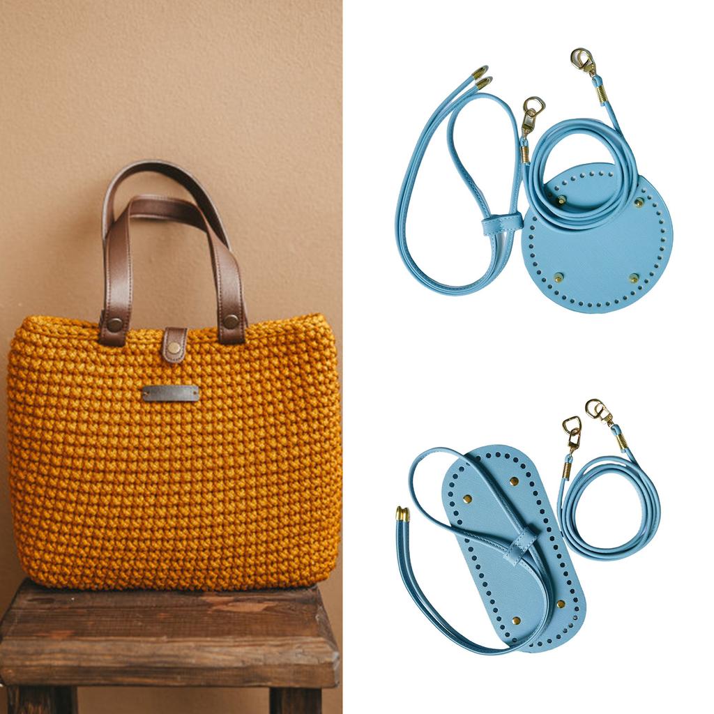 DIY Bag Accessories With PU Strap Drawstring Rope And Precise Cut Base For Handmade Shoulder Bags Craft Projects