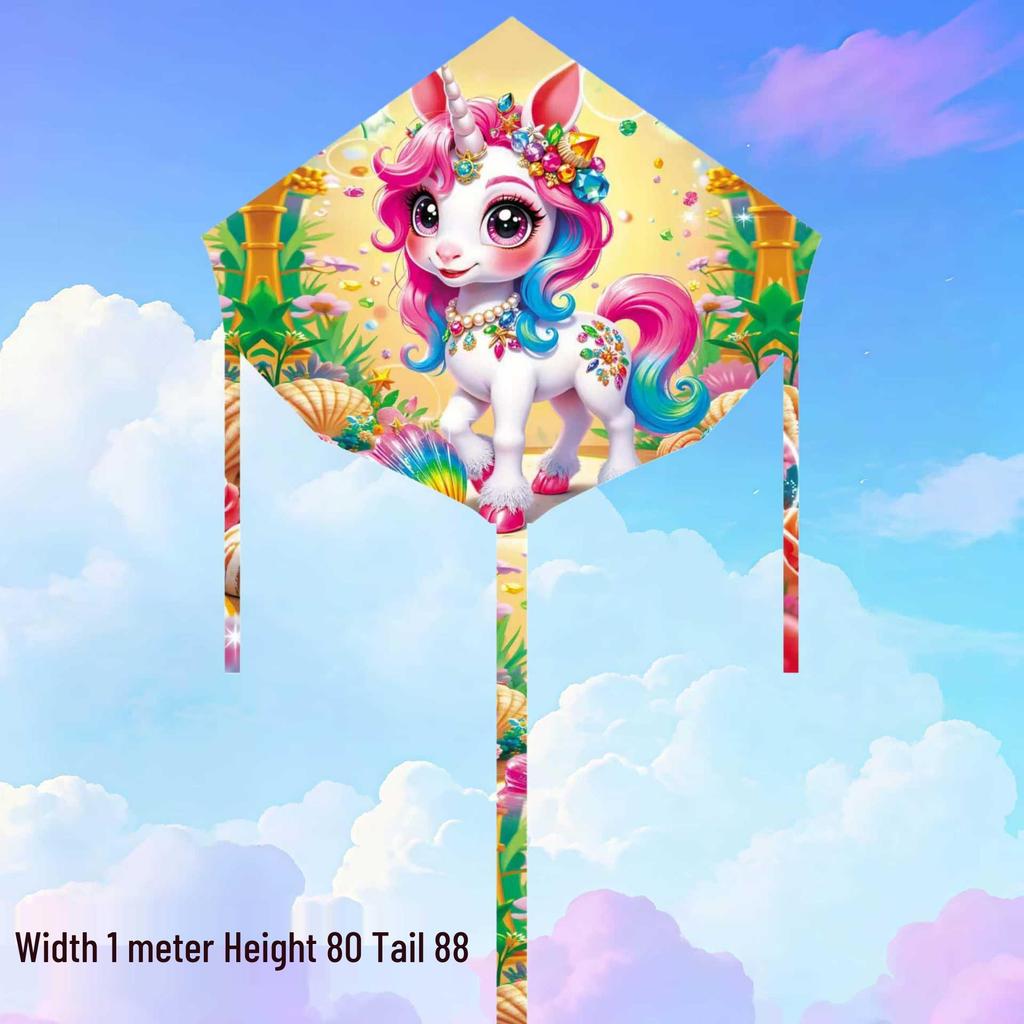 2026 Easy-Fly 1 Meter Diamond Rainbow Kite: Perfect for Beginners, Hot Selling