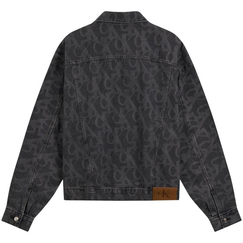 Calvin Klein American Vintage Full Print Cotton Denim Jacket Men Jacket 4RD784G