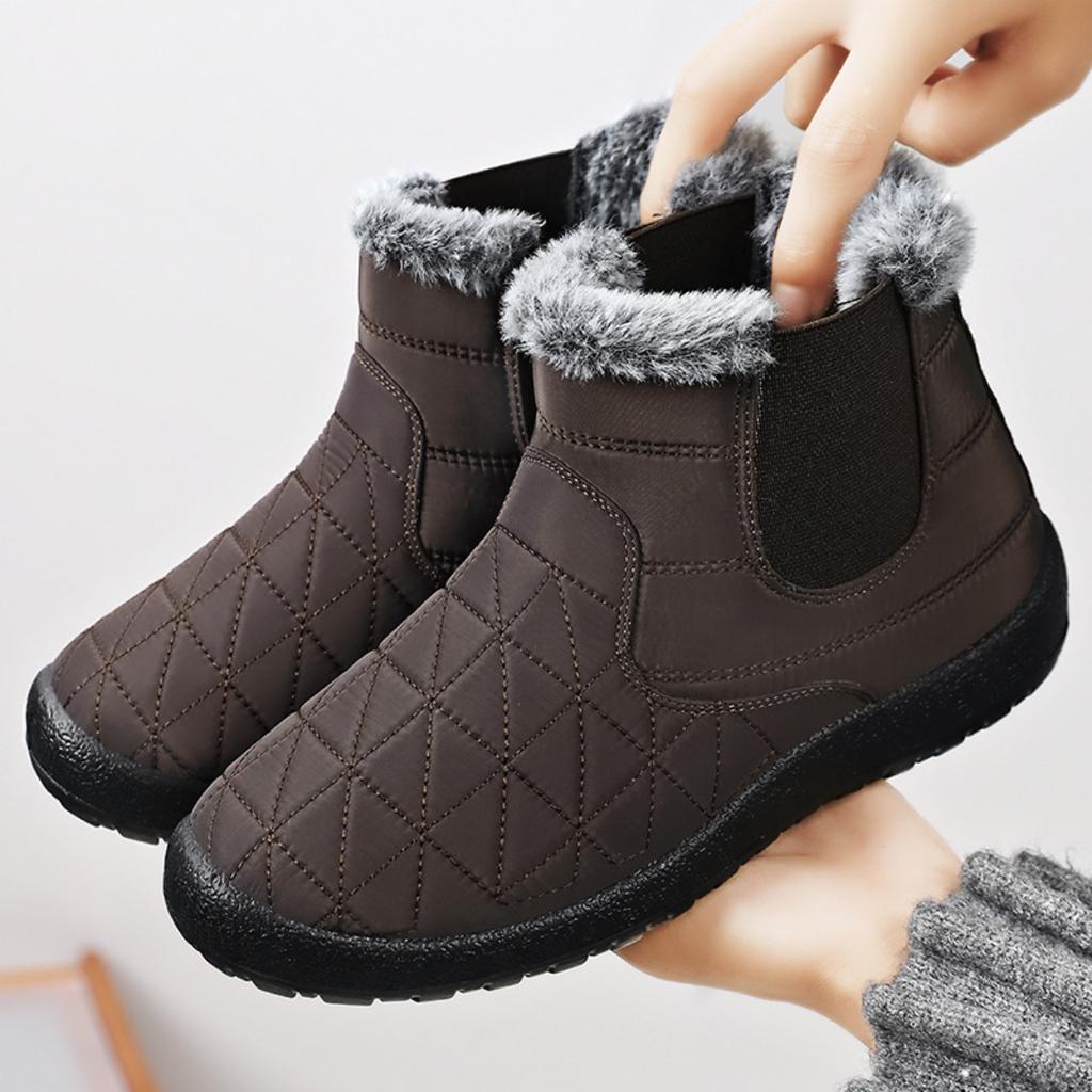 Women's Snow Boots, Winter Cotton Shoes, Cold Resistant and Warm Cotton Boots with Thick Fleece, Versatile Women's Shoes