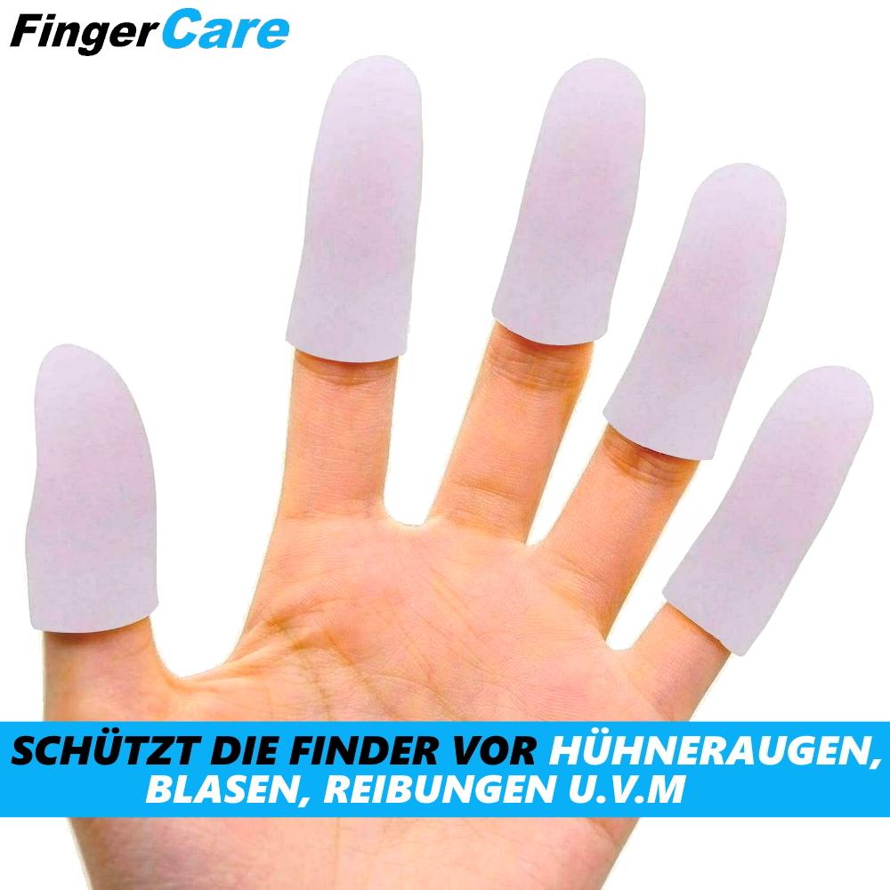 FingerCare Fingerbeskyttelse Silikon Fingerbøl Fingerplaster Fingerkuppbeskyttelse 10
