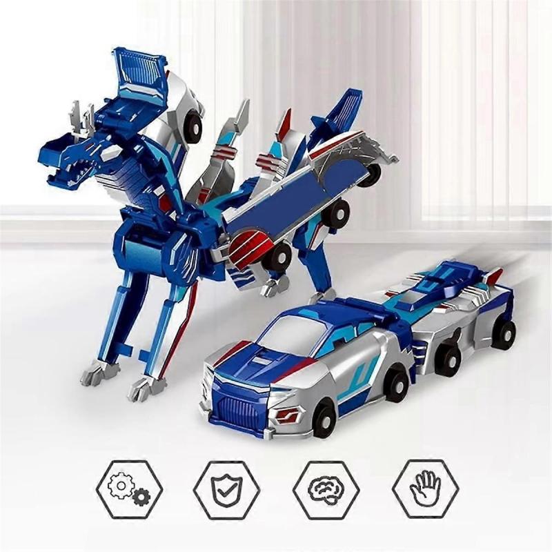 Magische Transformation Super Kombination Auto Spielzeug 2 in 1 Kinder Magnetische Kollision Verwandlungsauto DIY Spielzeug Geschenk für Kinder B