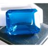 AAA Natural London Blue Topaz 22.75 Ct Emerald Cut Certified Loose Gemstone
