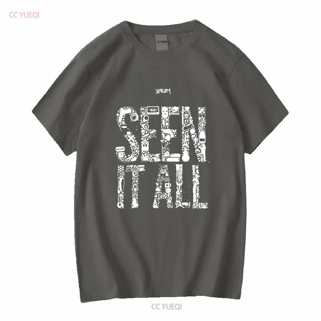 Mens Jeezy Seen It All T shirt Small Black long or short sleeves vintage Washed Versatile Slightly Stretched fashion Soft