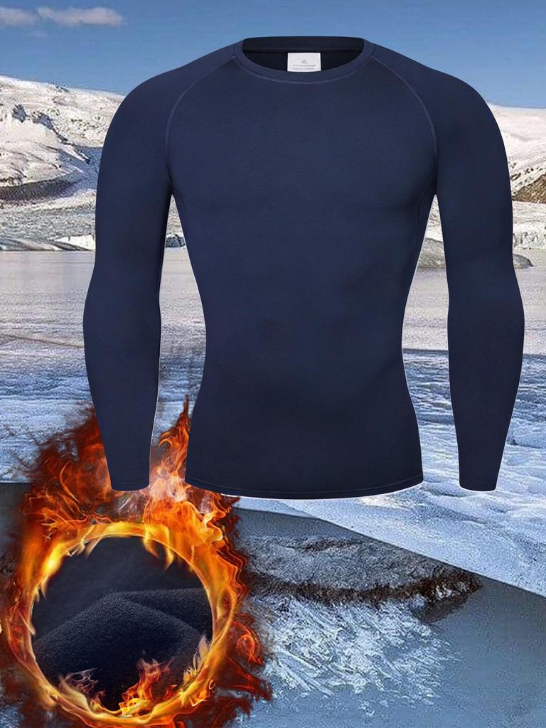 Winter Velvet Thickened Base Layer Fitness Top - Quick Dry Long Sleeve for Running & Exercise