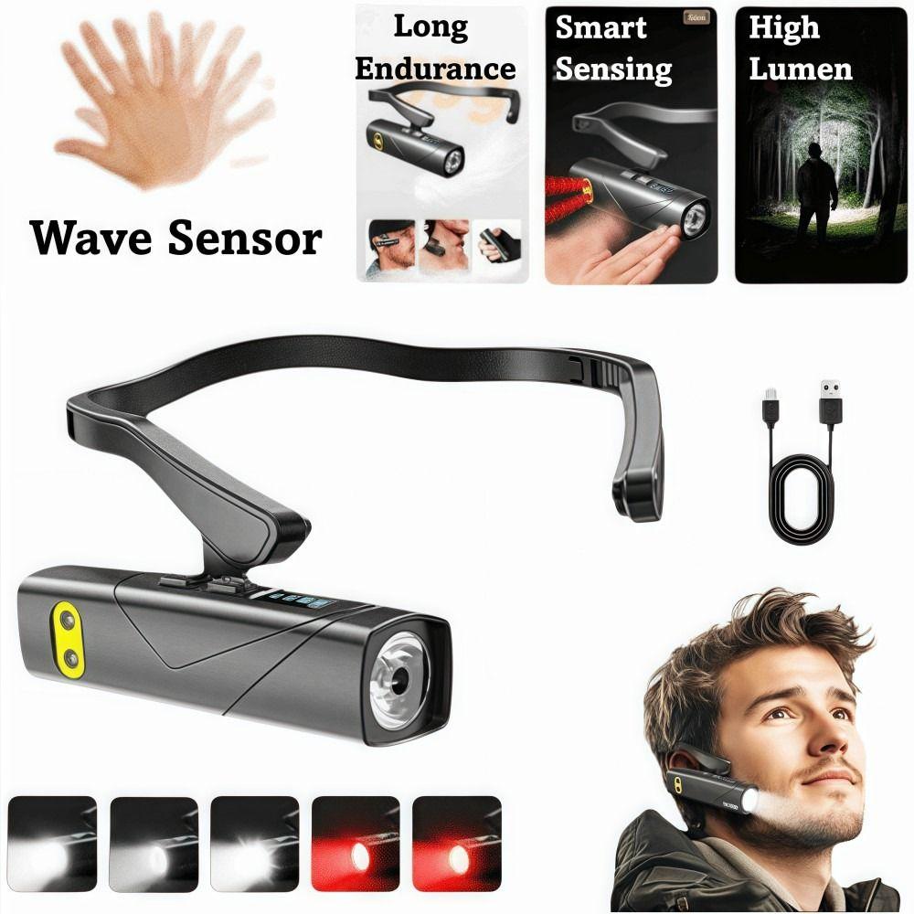Detachable Night Fishing Headlight Smart Sensor Headlight Practical Ear-mounted Flashlight Outdoor
