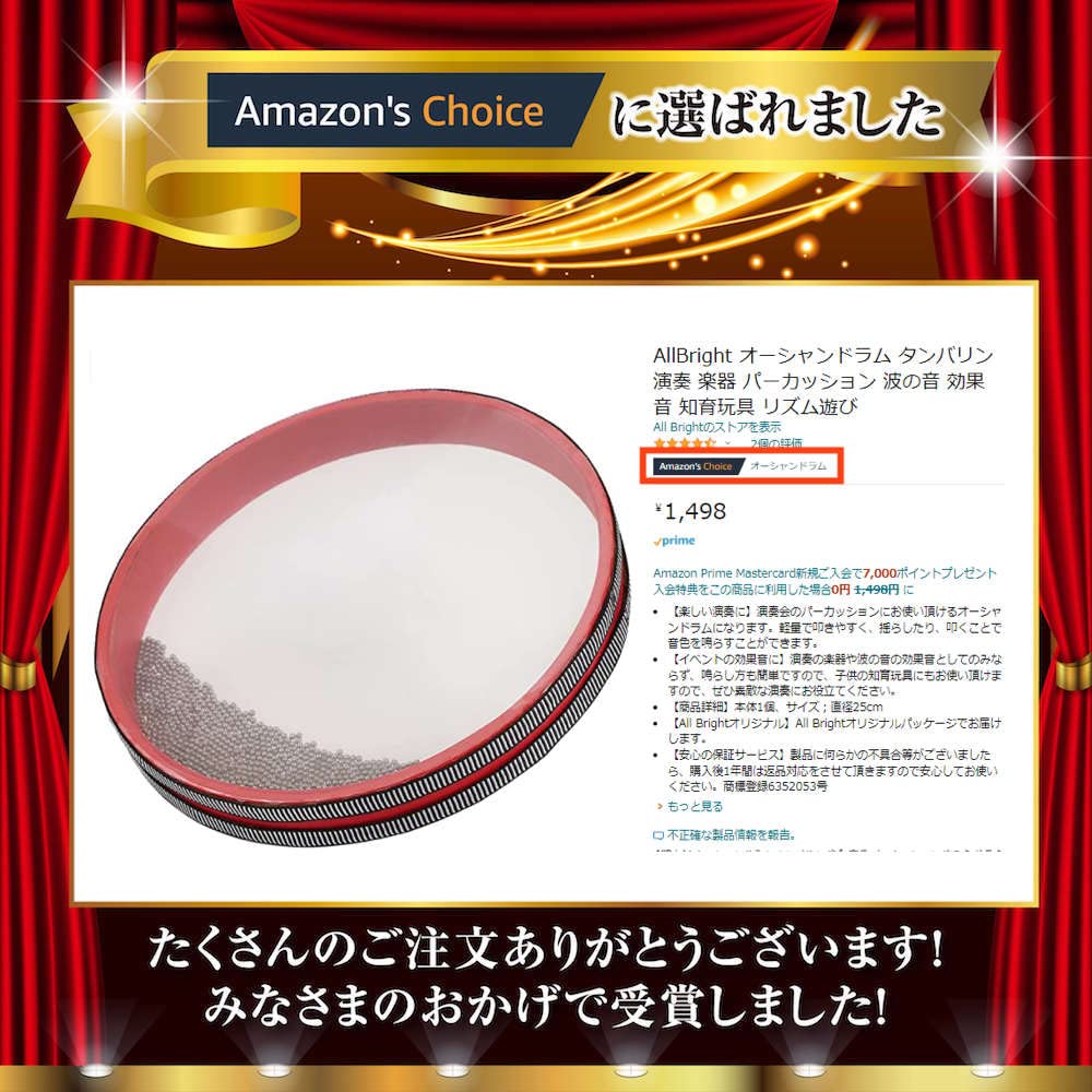 AllBright Ozeantrommel Tamburin Performance Musikinstrument Perkussion Wellengeräusch Effekt Lernspielzeug Rhythmusspiel (25 cm)