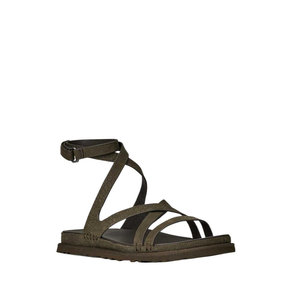 UGG Leather Golden Comfortable Embossed Roman Sandals Women sandals 1178570-DNSS