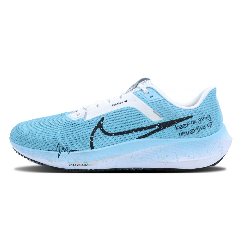 Nike Air Zoom Pegasus 40 Mesh Cushioning Slip Resistant Abrasion Resistant Low top Casual Running Shoes Men's Blue DV3853-102(Team147-)