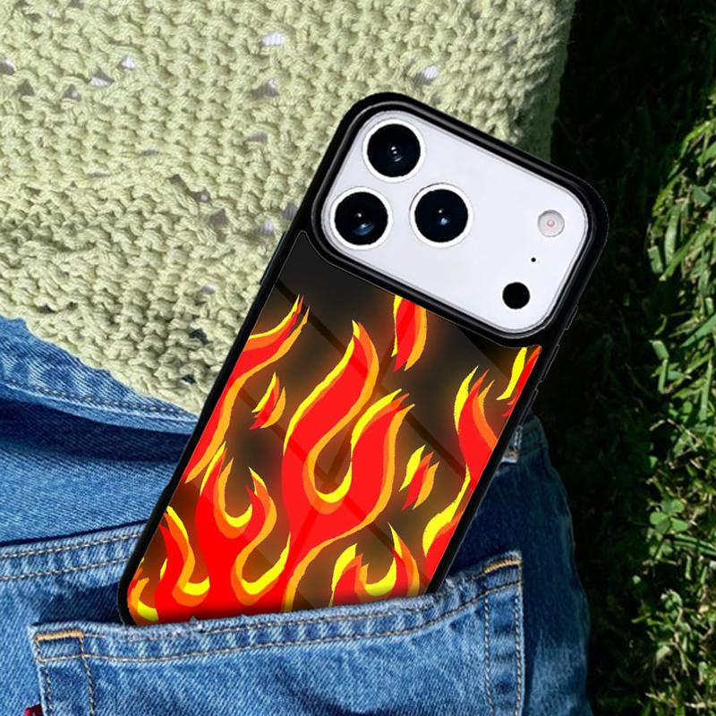 Cool Flame Colorful Pattern Phone Case Cover for IPhone 11 12 13 14 15 16e 17 Pro Max Coque for IPhone 17 Air