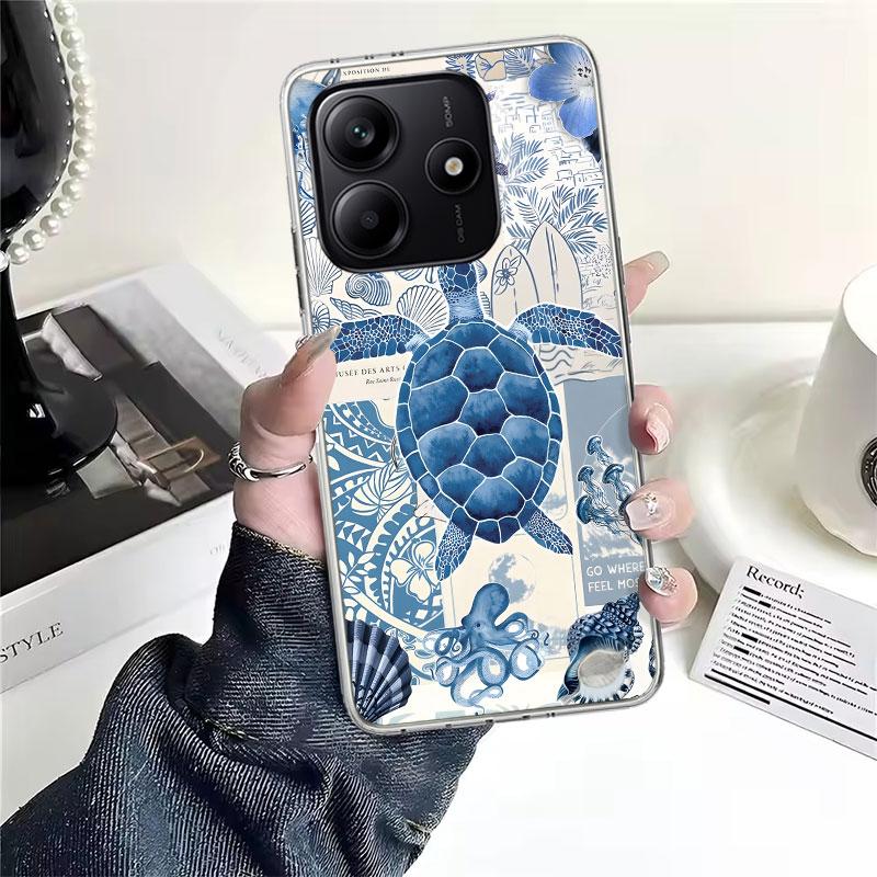 Ocean Starfish Sea Turtle Shark Soft Phone Case For Xiaomi Redmi Note 15 14 14S 13 12 Pro Plus 12S 11 11S 11E 10 10S 11T 5G Fund