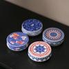 Blue And White Buddha Sitting Lotus Coaster Retro Round Heat Insulation Pad Chinese-Style Household Teacup Pad Cover Anti-Scalding Kung Fu Tea Set
