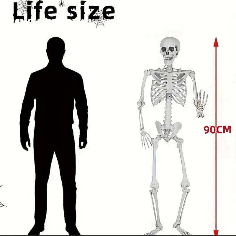 Daily Decorations Horror Skeleton Statue Movable/Posable Joints Scary Skull Ornament  Theme for Yard Garden Patio Haunted House