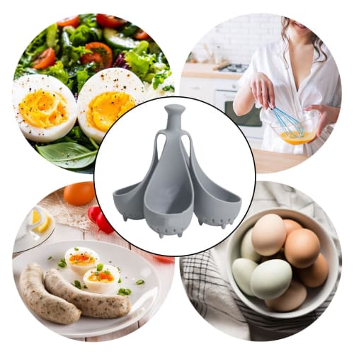 Silicone steamed egg tray, egg poacher holder, separator boiled egg holder cooker, steamed egg cup with silicone handle, egg boiling holder, kitchen e