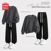 MINISO Fleece-Lined Casual Sportswear Set for Men