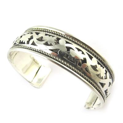 [N8073] - Designer-Armband 'Cleopatra' silberfarben
