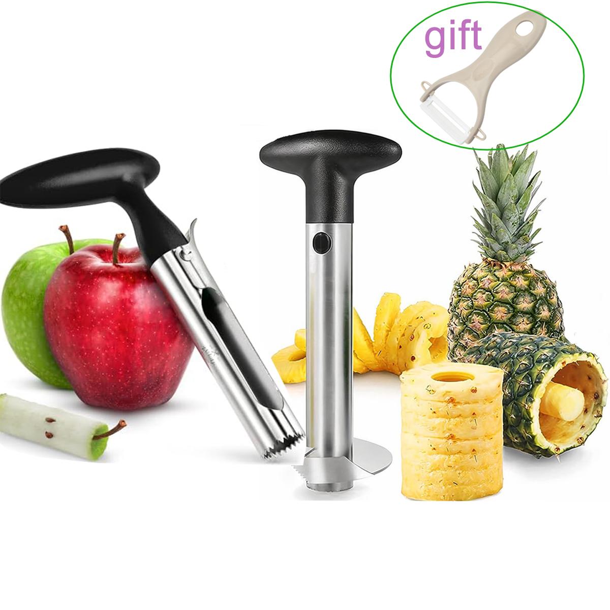 Stainless Steel  Pineapple Apple and Fruit Corer Slicer Set with Pineapple Corer and Slicer Apple Corer and Paring Knife