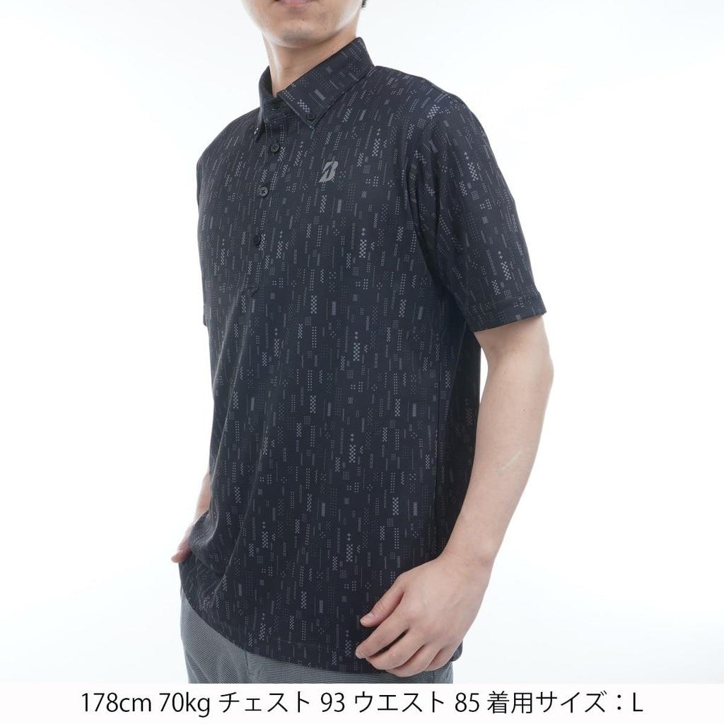 [Bridgestone Golf] Retro Short Sleeve Button-Down Shirt EGM07A Men's BK