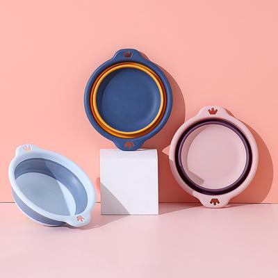 Laundry Basin Large Capacity Plastic Hanging Hole Outdoor Camping Portable Folding Wash Basin Household Supplies