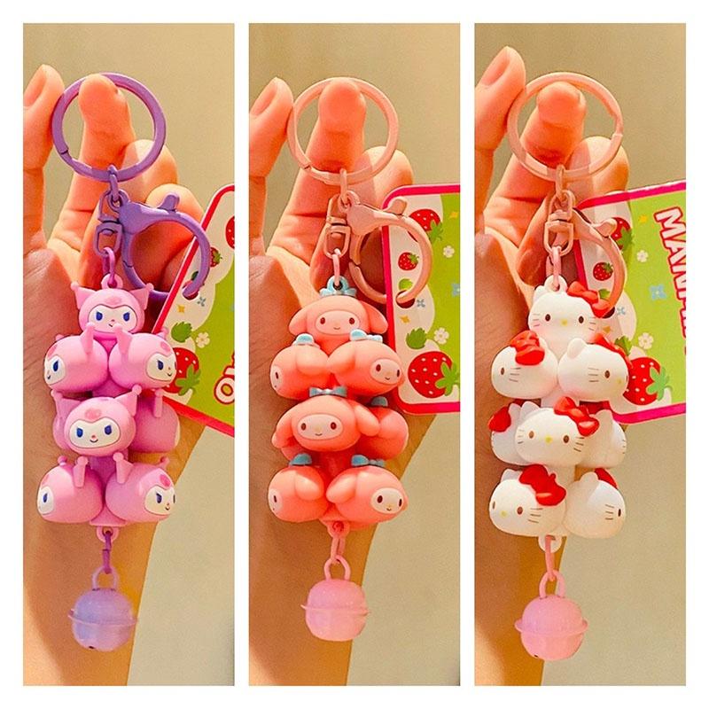 Adorable Cartoon Stackable Kt Cat Keychain For Cars And Backpacks Wholesale Gift