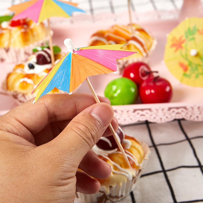 20-50 sombrillas de papel multicolor para cóctel, mini accesorios para bebidas de fiesta